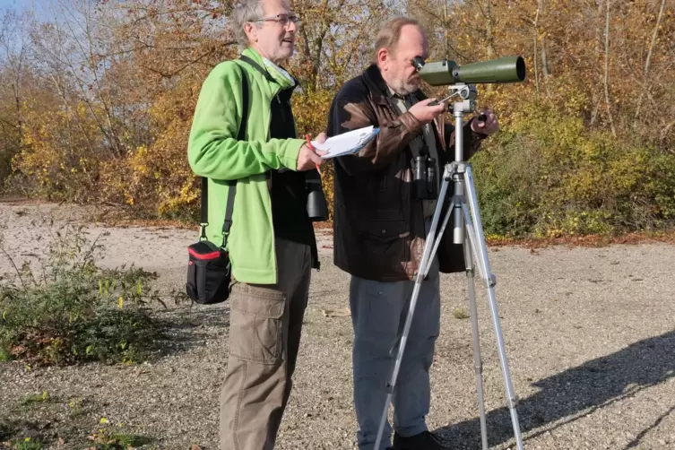 Wasservogelzähler: Peter Keller (links) und Jürgen Walter.