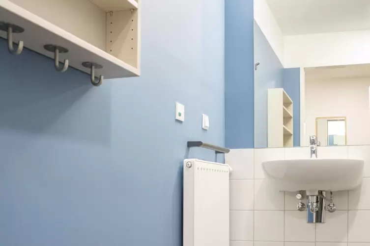 In jedem Badezimmer werden farblich andere Akzente gesetzt. 