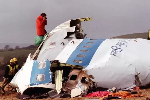 Das Wrack der Boeing 747. 