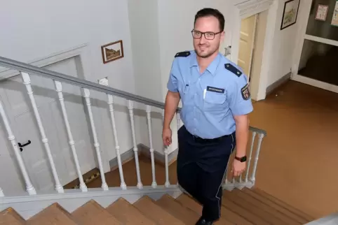 Aufstieg in seiner Behörde: Kristof Brockmann leitet in der Polizeiinspektion Speyer ein 100-köpfiges Team. 