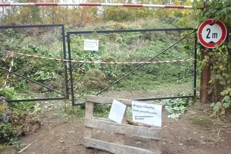 Wegen Überfüllung geschlossen: Im Oktober musste der Grüngutplatz Bolanderhof geschlossen werden. Stetig steigende Mengen an Gar