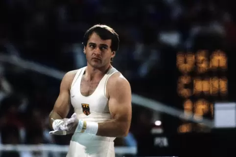 Ein Modellathlet: Volker Rohrwick 1984 bei den Olympischen Sommerspielen in Los Angeles. Beinahe wäre er dort nicht gestartet.