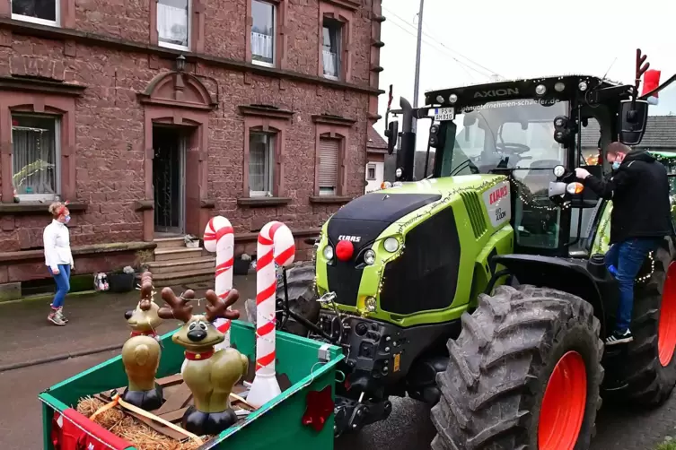 Auch Rentiere fuhren mit. 