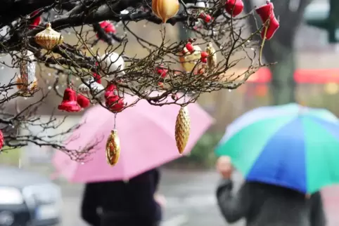 Der Deutsche Wetterdienst sagt für Heiligabend vor allem Regen voraus.