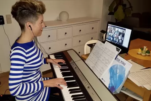 Virtuelle Chorproben wie hier sind nicht jedermanns Sache.