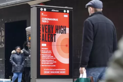 Coronavirus-Warnungen sind in Großbritanniens Hauptstadt London nahezu allgegenwärtig.