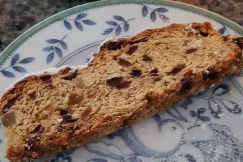 Perfekte Kombination: Kaffee und Stollen.