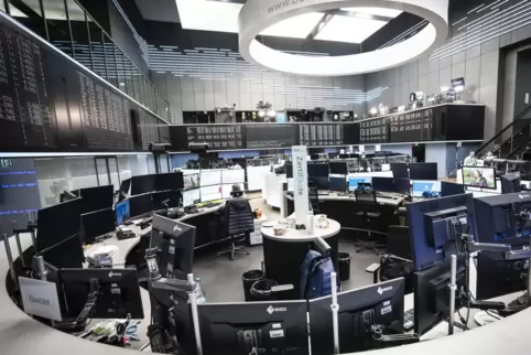 Ein Blick in den Handelssaal der Frankfurter Börse. 