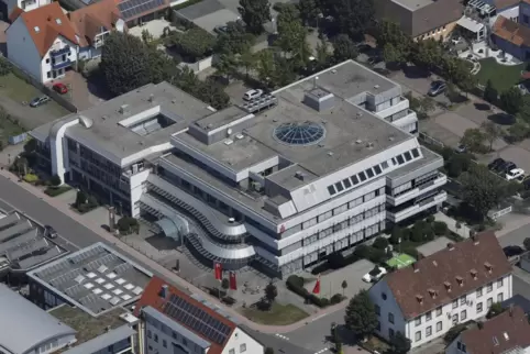 Zentrale der Sparkasse Germersheim-Kandel in Kandel. 