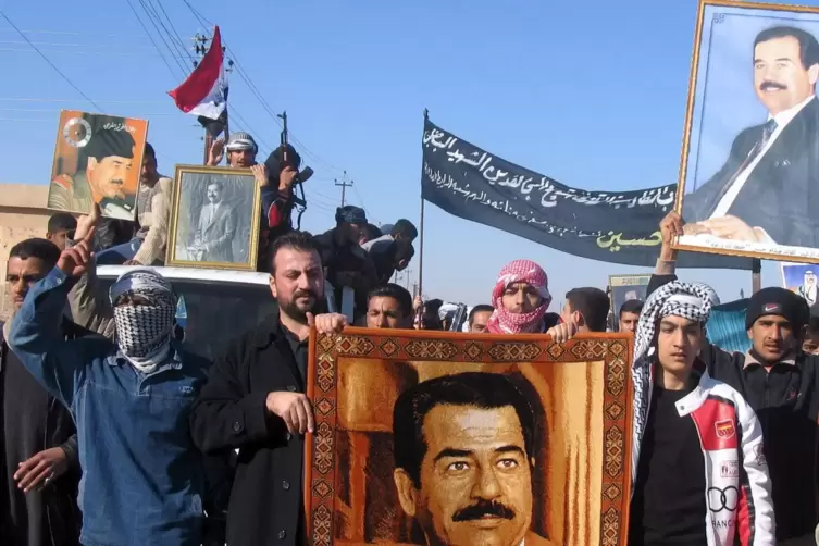 Saddams Hinrichtung löste Proteste in seiner Heimatstadt Tikrit aus. 