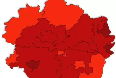 Nachdem der Inzidenz-Wert in Kusel am Vortag unter dem kritischen Wert von 50 lag, ist der Landkreis heute wieder „rot“. 