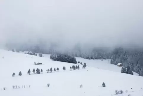 Im Bergland sind zwischen zwei und vier Zentimeter Schnee drin. 