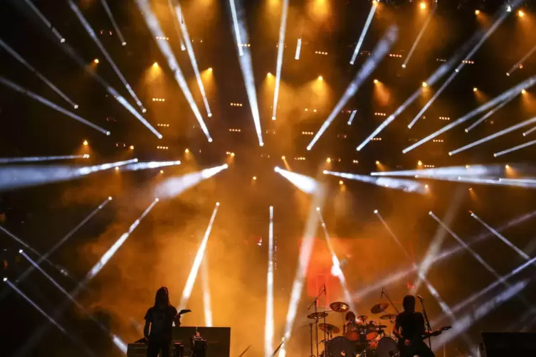 Gojira 2015 auf dem Rock in Rio-Festival in Rio de Janeiro. Die Band setzt sich auch f&uuml;r Umweltschutz ein und hat auch mit der M