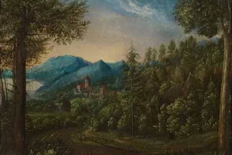 Albrecht Altdorfers &bdquo;Donaulandschaft mit Schloss W&ouml;rth&ldquo;, um 1520/25. 