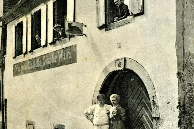 Einkehr-Geschichten, Wirtshaus, Postkarte mit Stempel vom 21.5.1915