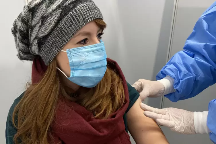 Das Symbolfoto zeigt einen Impf-Probelauf im Wörther Impfzentrum im Dezember. 