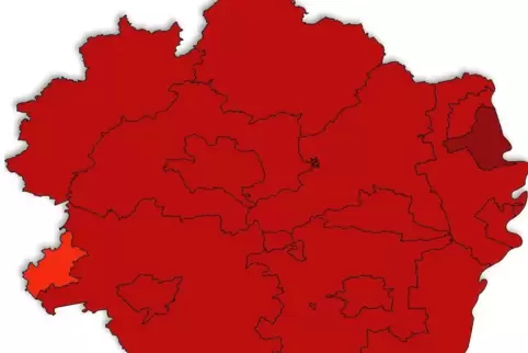 Corona-Ampel: die Pfalz bleibt rot. 