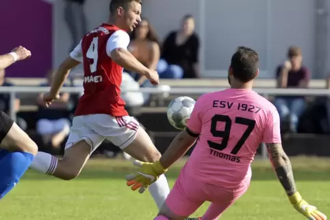Nicolas Maillet (links) vom Ludwigshafener SC hat von den neuen Spielern den nachhaltigsten Eindruck hinterlassen. Das Bild stam