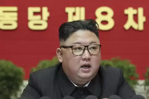 Neunstündiges Grundsatzreferat: Kim Jong Un auf dem nordkoreanischen Parteitag.