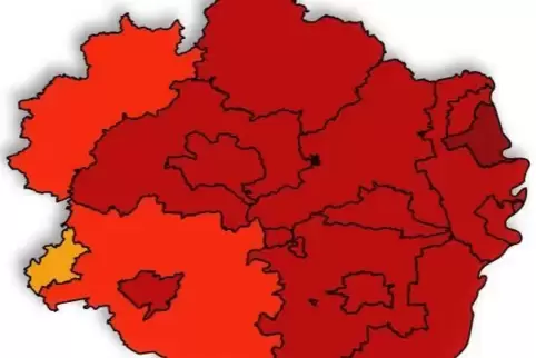 Ludwigshafen weist in der Pfalz den höchsten Wert bei der Sieben-Tages-Inzidenz auf.