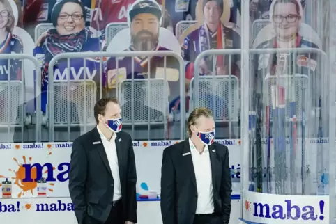 Trainer Pavel Gross (l) und Co-Trainer Mike Pellegrims.