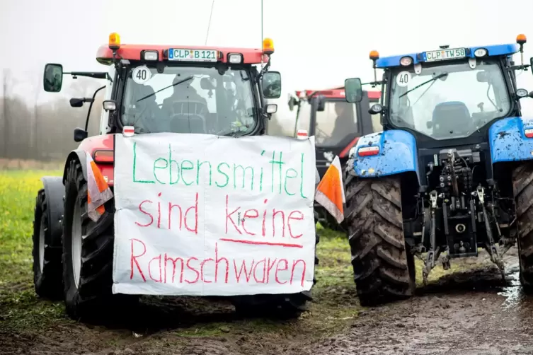 Ende vergangenen Jahres blockierten Landwirte das Zentrallager eines großen Discounters in Niedersachsen.
