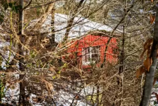 In dieser Gartenhütte nahm das Drama seinen Lauf. 
