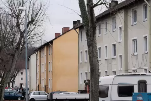 Häuserzeile in der Böcklinstraße in Homburg-Erbach. Häuserzeile in der Böcklinstraße in Homburg-Erbach.