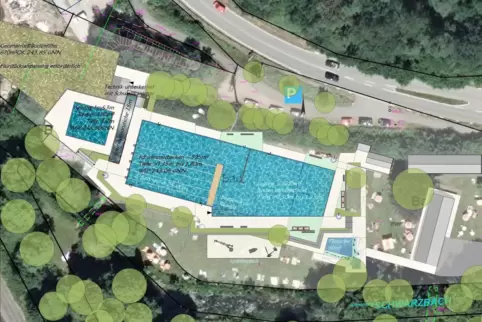 Nach Kritik aus dem Rat hatte die Firma Eko-Plant Sprungturm und -becken wieder in die Planung eingearbeitet.