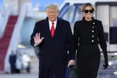 Auf nach Florida: Donald Trump und Melania.