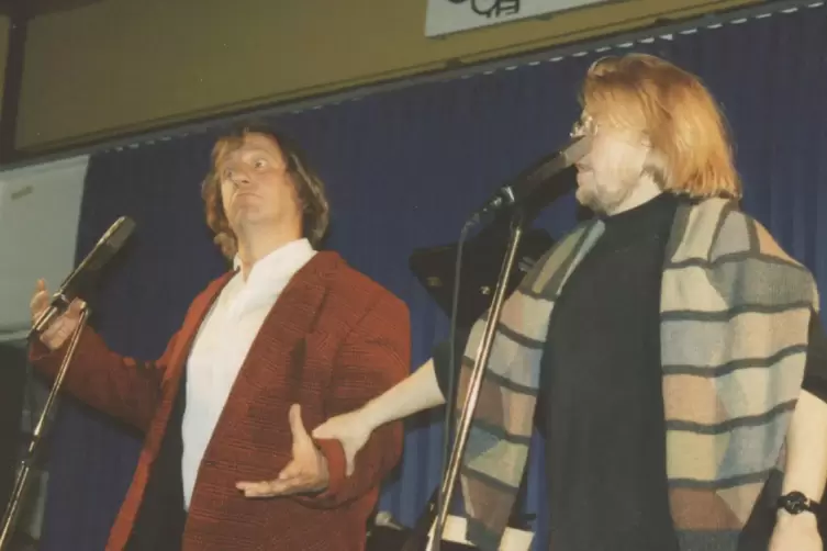 Anfang der 90er Jahre stand Detlev Schönauer unter anderem mit Martin Folz (re.) als Trio Toccato auf der Bühne.