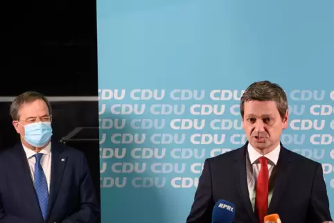 Herausforderer: Fraktionschef und Spitzenkandidat Christian Baldauf, flankiert von den Parteivorsitzenden Julia Klöckner (Rheinl