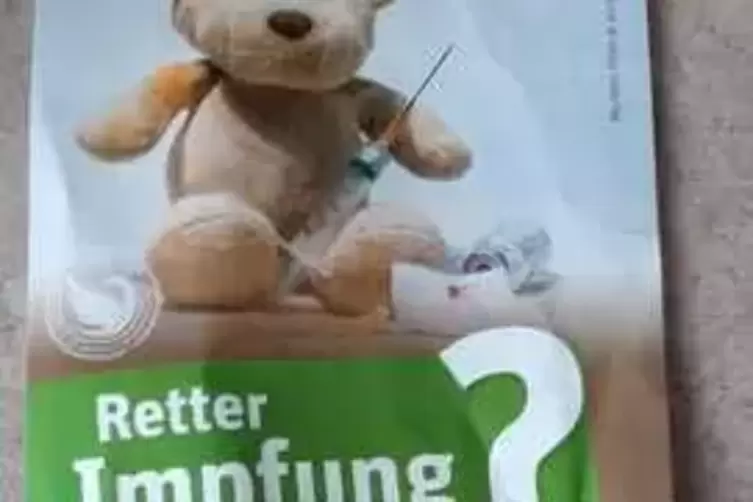 Auff&auml;llig gro&szlig;: das Fragezeichen auf dem Flugblatt.
