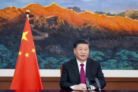 Xi Jinping, Präsident von China, spricht bei einer virtuellen Veranstaltung des Weltwirtschaftsforums.