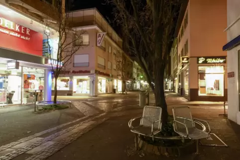 Gähnende Leere: So wird es wohl bis mindestens 14. Februar zwischen 21 Uhr abends und 5 Uhr morgens auf Frankenthals Straßen aus