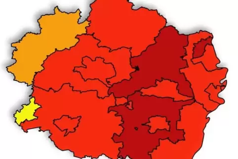 Die Stadt Zweibrücken hat landesweit die niedrigste Inzidenz. 