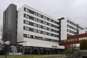 Nach einem Corona-Ausbruch seit Mittwoch wieder geöffnet: Stadtklinik Frankenthal. Nach einem Corona-Ausbruch seit Mittwoch wieder geöffnet: Stadtklinik Frankenthal.