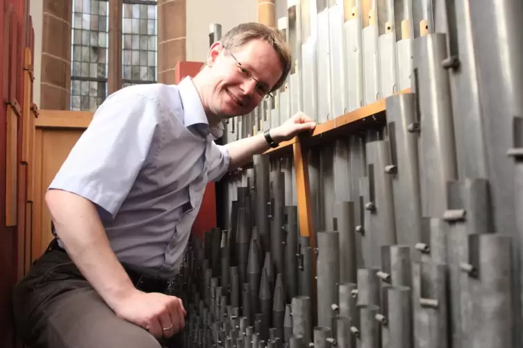 Rund 550 Orgeln betreut Andreas Schmidt in der Pfalz, darunter auch die in der Stiftskirche in seiner Heimat Landau, wo 2018 uns