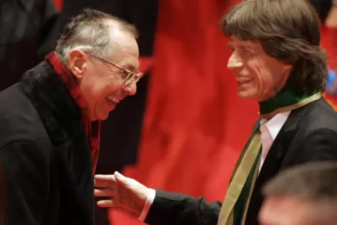 Ein Coup: Die Rolling Stones – rechts Mick Jagger – eröffneten 2008 die Berlianle. Dieter Kosslick war begeistert.