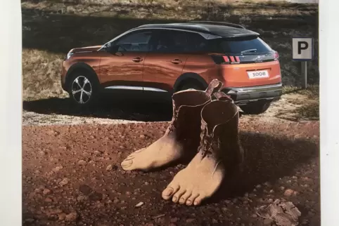 „Ceci n’est pas une voiture“ nennt Albert Herbig seine Collagen-Serie, die man auf seiner eigenen Webseite (albertherbigart.de) 