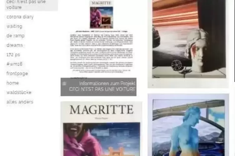Magritte-Collagen nebst Erkl&auml;rung auf Herbigs Website. 