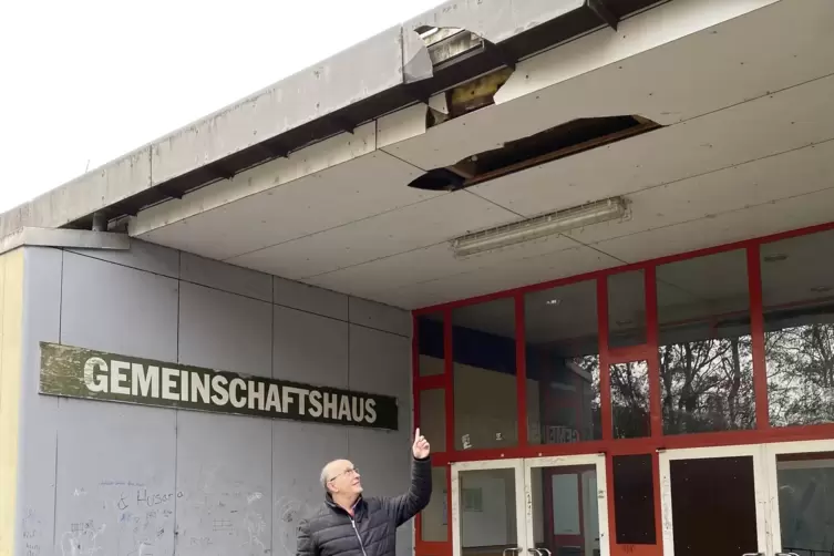 Verf&auml;llt: das geschlossene Gemeinschaftshaus in der Pfingstweide.