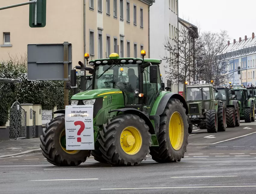 Traktoren-Demo in Kaiserslautern