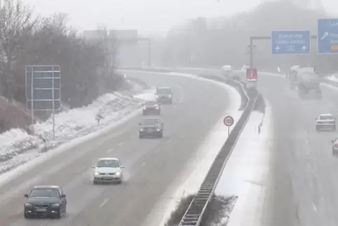So sah die A65 bei Landau um die Mittagszeit aus. 