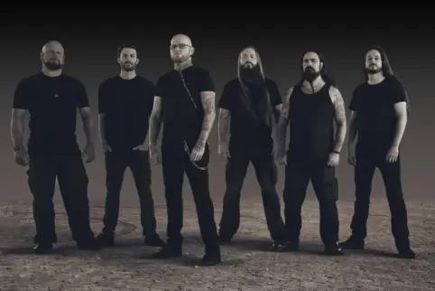 So aggressiv wie progressiv: die Ludwigshafener Metal-Band Maladie um Frontmann Björn Köppler (Dritter von links).