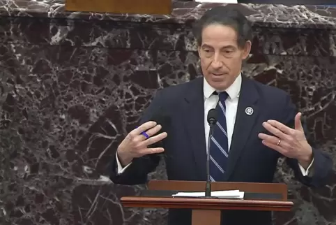 Jamie Raskin leitet die Anklage. Er will mindestens eine Abgeordnete der Republikanerpartei als Zeugin laden.