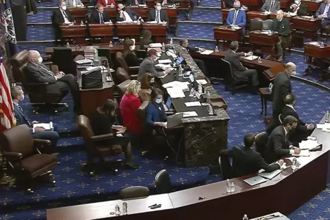 Szene aus dem Senat am Samstag in Washington.