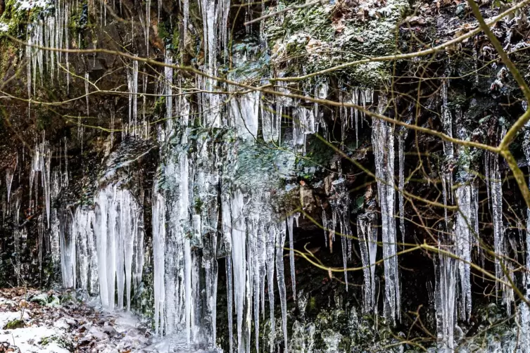Auch im Wildensteiner Tal gab der Winter sein Schauspiel. 