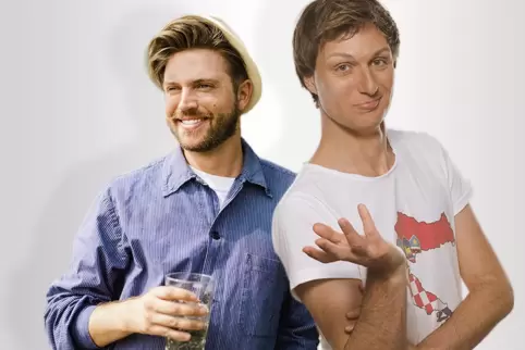 Winzer-Bu trifft Kroate-Bu: Mit Tim Poschmann (links) und Boris Stijelja steigen bei der neuen Sitcom zwei echte Boulevardtheate