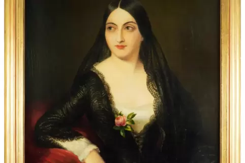 Gehört dem Historischen Museum in Speyer: Hüftbild einer Dame, wohl Lola Montez.